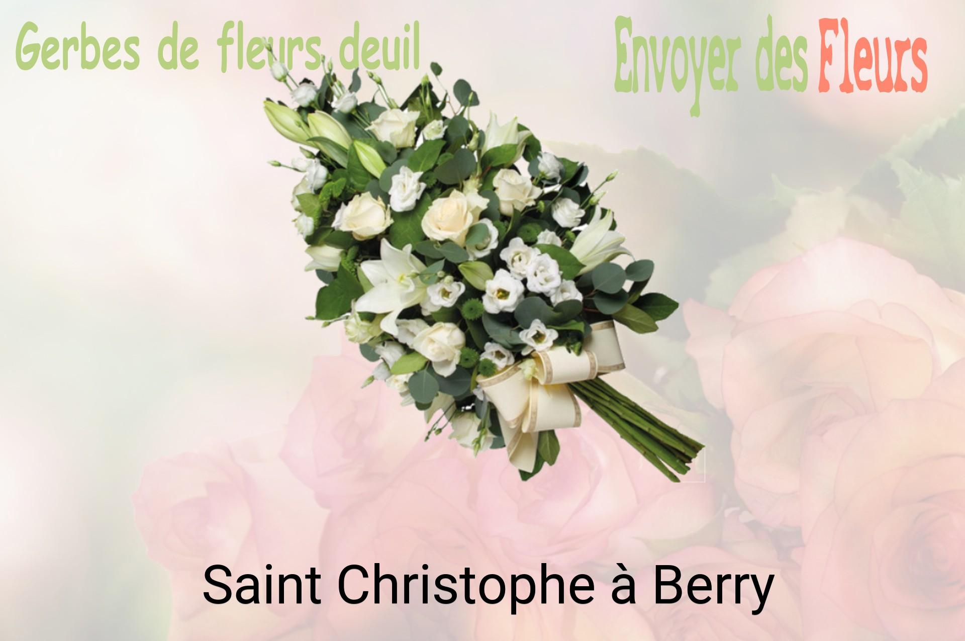 Gerbe de fleurs de deuil livrée à Saint-Christophe-à-Berry